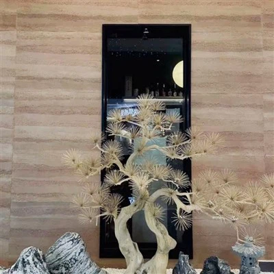 Dalles flexibles pour décoration murale en pisé