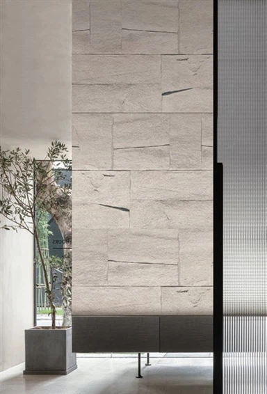 Dalle flexible en pierre champignon oblique pour intérieur et extérieur